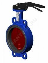 Затвор дисковый поворотный Tecofi VPI 4448-02NI Ду50 Ру16 межфланцевый, корпус - ковкий чугун EN-GJS-500-7, диск - ковкий чугун EN-GJS-500-7, уплотнение NBR с ручкой