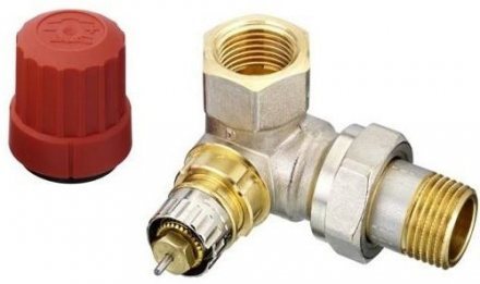 Клапан терморегулятора RA-N правый угловой трехосевой RA-N Danfoss