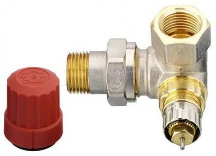 Клапан терморегулятора RA-N левый угловой трехосевой RA-N Danfoss