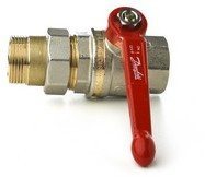 Кран шаровой латунный BVR-F ВР/американка полный проход рычаг Danfoss
