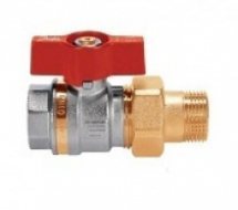Кран шаровой латунный BVR-F ВР/американка полный проход бабочка Danfoss
