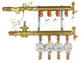 Модуль коллекторный этажный GE550-R2 латунь Giacomini