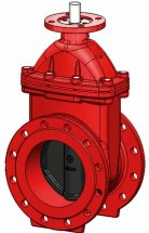 Задвижка клиновая Tecofi VOC4241CMR Ду40 Ру10/16 фланцевая, корпус - чугун, уплотнение - EPDM, обрезиненный клин, Тмакс=110°С, под электропривод