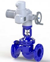 Клапан запорный ZETKAMA 215 Pn16/25 AUMA Т=300/350гр