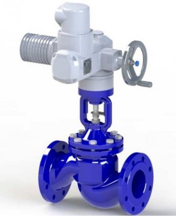 Клапан запорный ZETKAMA 215 Pn16/25 AUMA Т=300/350гр