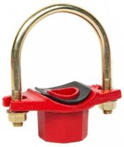 Механический тройник с U-болтом 3&quot; x 1&quot; 20,7 бар, цвет красный, FM/UL