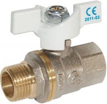 Кран шаровой латунный Faro 1205 ВР/НР бабочка STC