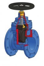 ЗАДВИЖКА С ОБРЕЗИНЕННЫМ КЛИНОМ FAF6010 Ду80 PN10