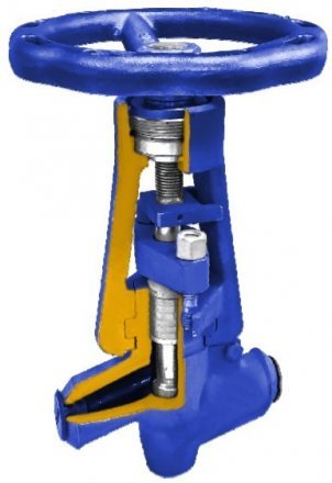 Клапан запорный ZETKAMA 219 Ру250-500 Тмах=650