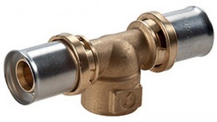 Тройник МП для PE-X латунь RM154 ВР Giacomini