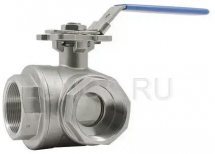 Шаровой кран трехходовой серии BV3, АДЛ Ду 50 Ру 63 BL01B384337 BV03Т.04.050.63.Р/Р