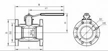 Кран шаровой сталь 11с67п ВР Titan