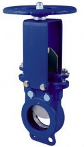 Задвижка шиберная Dendor K51GV Ду125 Ру10 межфланцевая стальная, EPDM