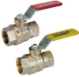 Кран шаровой латунный никелированный R950 Ду8