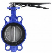 Затвор дисковый поворотный DN.ru WBV1132N-2W-Fb-H Ду40 Ру16, корпус -чугун GG25, диск - нержавеющая сталь 316L, уплотнение - NBR, с рукояткой, квадрат 9х9, F05