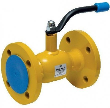 Кран шаровой стальной газ DZT Ру40 фл BROEN
