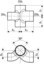 Крестовина комбинированная 88° SML Duker