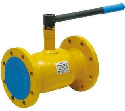 Кран шаровой стальной газ DZT Ру16 фл BROEN