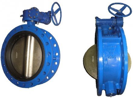 Затвор дисковый фланцевый ABRA-BUV-FL PN10 и PN16 DN50-1000 с рукояткой и редуктором. Серия 226. 263. 266