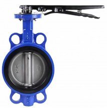 Затвор дисковый поворотный DN.ru WBV1432N-2W-Fb-H Ду40 Ру16 корпус - чугун GGG50, диск - нержавеющая сталь 316L, межфланцевый, уплотнение NBR, с рукояткой