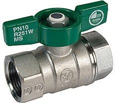 Кран шаровой латунный R251W Ду10