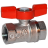 Кран шаровой латунный R251D Ду10