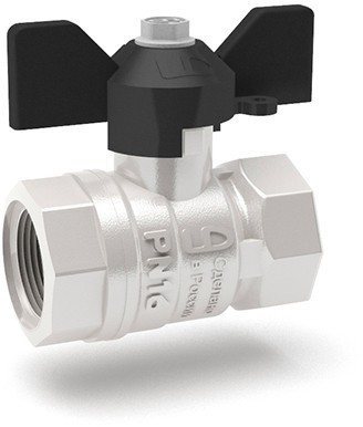 Кран шаровый латунный LD Pride Ду40 (1 1/2&quot;) 47.40.В-В.Б ВР/ВР бабочка