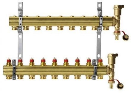 Коллектор латунный распределительный FHF-set Danfoss