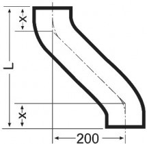 Уступ SML Duker L=200 мм