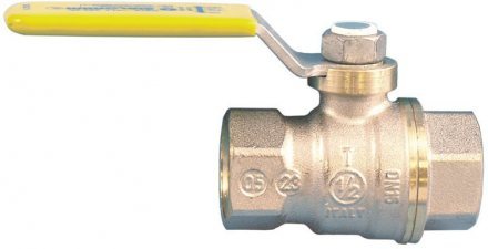 Кран шаровой латунный газ R910 ВР/ВР рычаг Giacomini