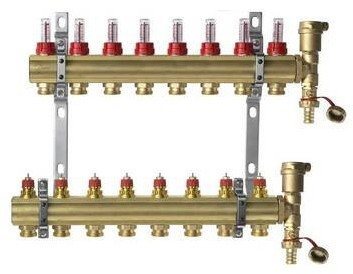 Группа коллекторная FHF-F set латунь Danfoss