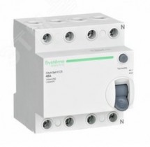 Автомат. выключатель дифференц. (ВДТ) Systeme Electric City9 300мА 4р 400В AС 6кА