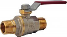 Кран шаровой латунный R913L НР/НР полный проход рычаг Giacomini