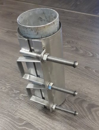 Хомут ремонтный нержавеющий усиленный Dn 340-360 L400