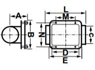 Ревизия квадратная крышка S-SML SMART