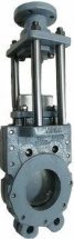 Задвижка шиберная ABRA KV-03 Ду500 Ру10 EPDM чугунная двусторонняя с выдвижным штоком и ISO фланцем под привод