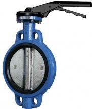 Затвор дисковый Tecofi VP4458-02 Ду50 Ру25, поворотные, корпус - ковкий чугун GGG50, диск - ковкий чугун GGG50, уплотнение - EPDM, шток - нержавеющая сталь 431, с ручкой