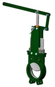 Задвижка шиберная чугун межфл VG3400-02MM рычаг Tecofi