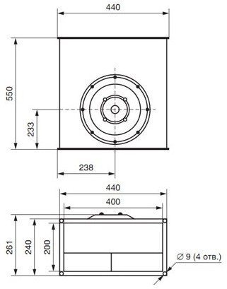 Вентилятор канальный ВКП-50-25-4D