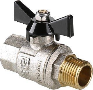 Кран шаровый латунный Valtec Perfect VT.318.N ВР/НР бабочка