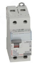 Автомат. выключатель дифференц. (ВДТ) Legrand DX3 30мА 2р 230В AС 10кА