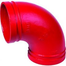 Грувлочное колено мод.90S x 90° 34,4 бар, цвет красный, FM/UL