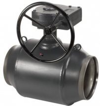 Кран шаровой стальной JIP Premium WW Ру25 под приварку с редуктором Danfoss