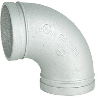 Грувлочное колено мод.90L x 90° 34,4 бар, оцинкованное, FM/UL