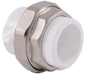 Муфта PP-R комбинированная разъемная белая EGL