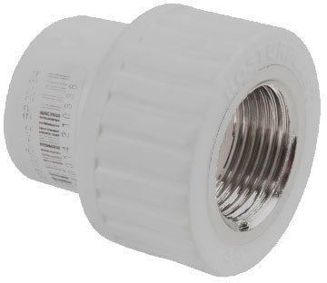 Муфта PP-R комбинированная серая EGL