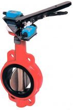 Затвор поворотный дисковый DENDOR для систем пожаротушения типа 017W межфланцевый, чугун