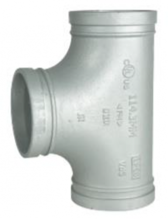 Равносторонний грувлочный тройник мод.130L 34,4 бар, оцинкованный, FM/UL