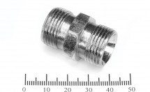 Штуцер для РВД соединительный 24/24 М20х1.5 - М20х1.5 грань S22